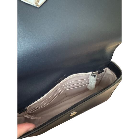 Kate Spade Denim Amelia Jeweled Shoulder Bag w/ Crystal Spade - Picture 7 of 16